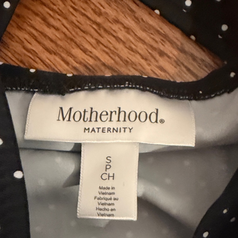 Black Polka Dot Maternity Halter One Piece Bathing Suit - Picture 5 of 7